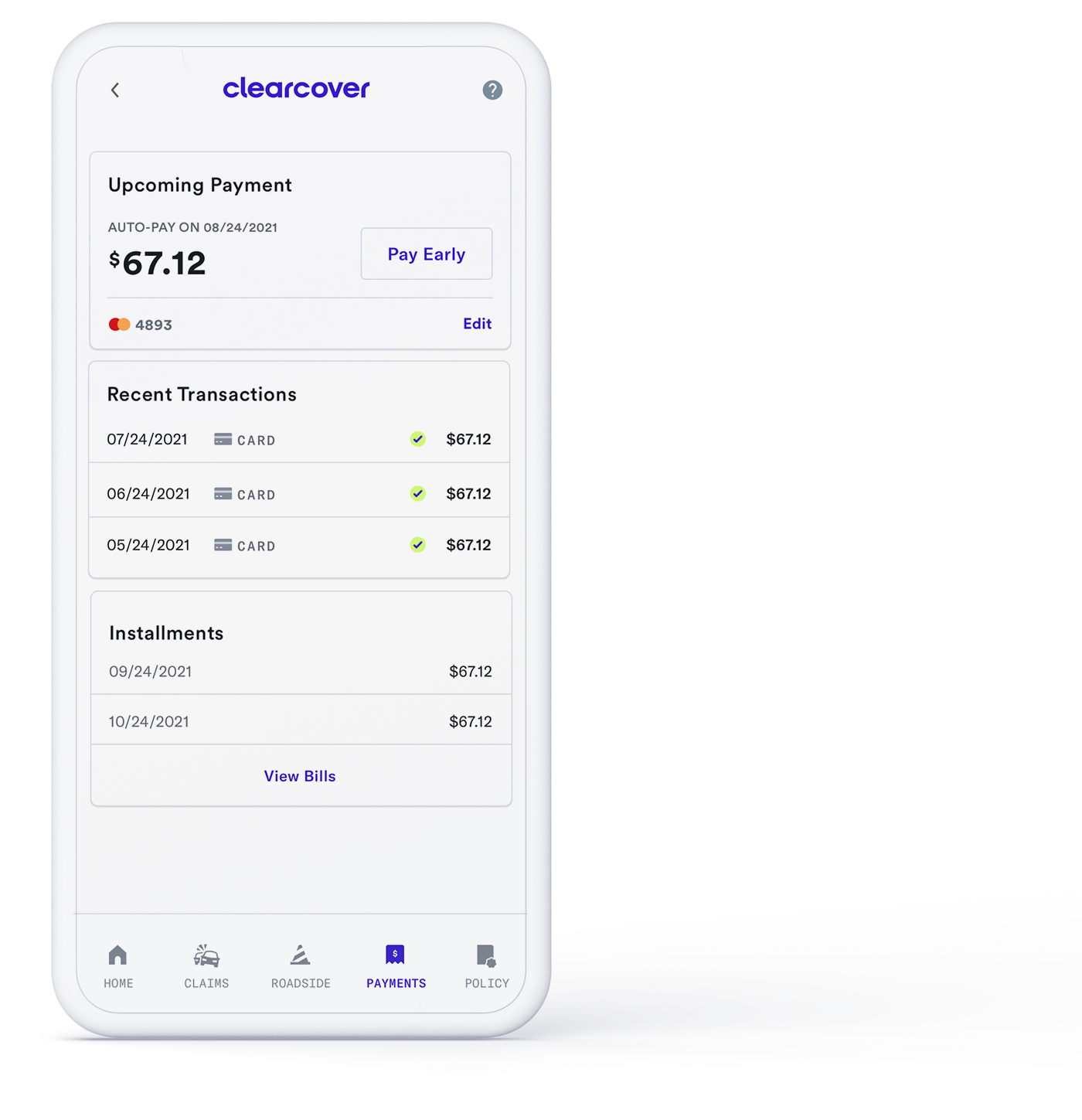 App Payment Screen